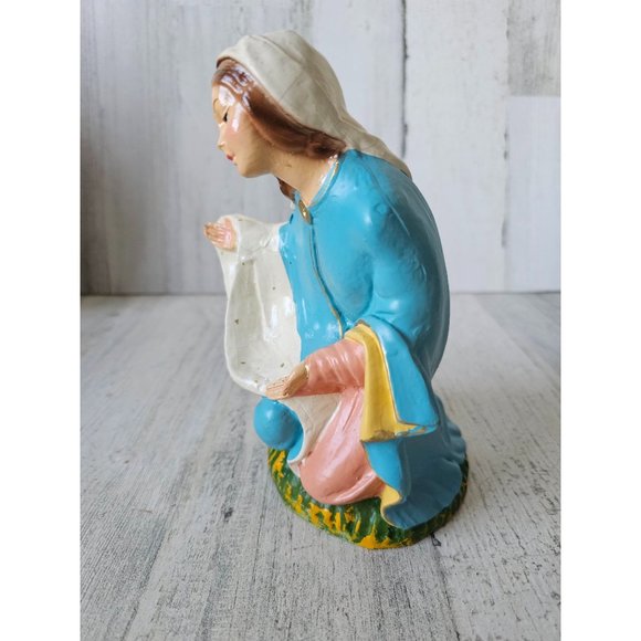 Vintage fontanini paper mache Virgin Mary nativity village Xmas religious decor - Picture 1 of 10